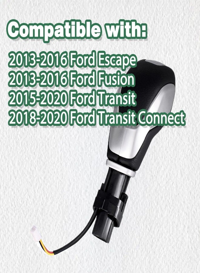 CULMKARI Auto ​Gear Shift Knob Handle w/Button Compatible with 2013-2016 Ford Escape Fusion / 2015-2020 Transit Replace DG9Z-7213-EA DG9Z7213-AA DG9Z7213-AB (Matte) - Image 2